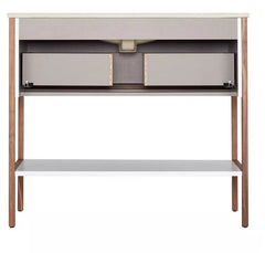 Nouveau meuble-lavabo console Bisbee blanc mat de 40 po avec cadre en chêne chaud par Signature Hardware