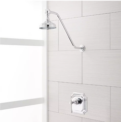 New Chrome Vintage Shower Set With Lever Handle by Signature Hardware