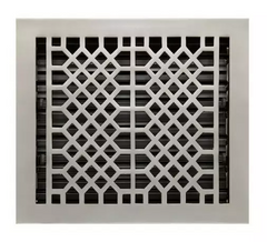 Nouveau registre de sol en laiton de style antique en nickel brossé 12 po x 12 po par Signature Hardware