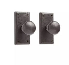 New Dark Bronze Marwick Rectangular Solid Bronze Knob Set - Privacy, Passage and Dummy By Signature Hardware