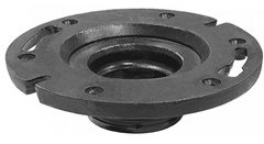 New C47430 Two Finger Flange, 4" x 3", Closet Repair Flange With Rubber Gasket, Black by Jones Stephens