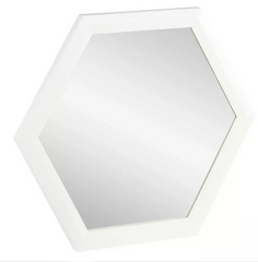 Nouveau miroir de courtoisie Radke en acajou blanc de 27 po par Signature Hardware