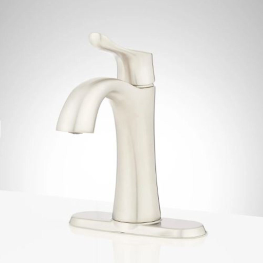 New Brushed Nickel Province-Town Single Hole Bathroom Faucet by Signature Hardware