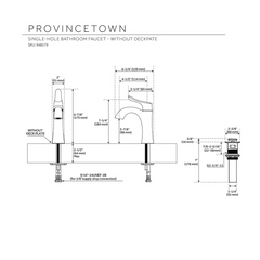 New Brushed Nickel Province-Town Single Hole Bathroom Faucet by Signature Hardware