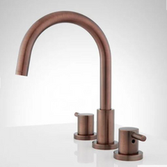 Nouveau robinet espacé Rotunda en bronze huilé avec poignées à levier - Signature Hardware