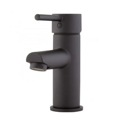 New Matte Black Rotunda Straight Spout Single-Hole Vessel Faucet w/ Overflow